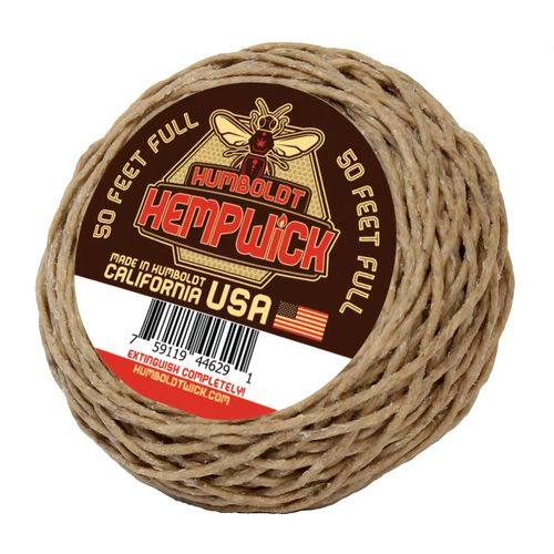 Organic Humboldt Hemp Wick 50 feet - 1mm - Hempwick Lighter