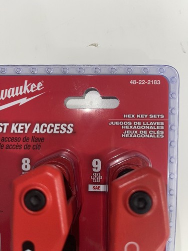*New* Milwaukee 48-22-2183 2PC 17-Key Folding Hex Key Sets - SAE/Metric - Picture 3 of 3
