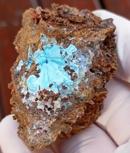 Shattuckite goethite and quartz - Tantara mine DRC Congo - Picture 4 of 12