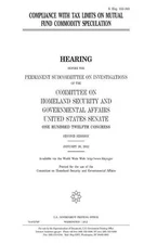 Compliance with tax limits on mutual fund commodity speculation by United States