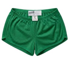 2 Pairs soffe juniors teeny tiny mesh shorts small green gym cheer running 461V