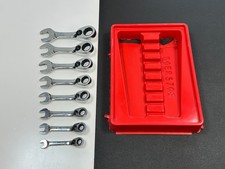 Blue-point 8pc Sae 516-34 Short 15 Offset Ratcheting Wrench Set 12-point Blue-point 8pc Sae 516-34 Short 15 Offset Ratcheting Wrench Set 12-point