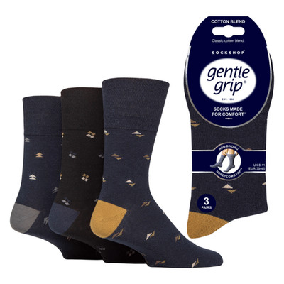 6 Paar Herren Gentle Grip Non Binding Waben Top Socken Settlement