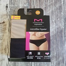 Maidenform Inspirations Women's Microfiber Hipster Panties Size M/6 Lace Stretch