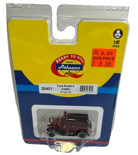 HO Athearn 26387 Ford Modelo A Entrega Sedán Vehículo Coche Borgoña TOTALMENTE NUEVO | Zustand: New