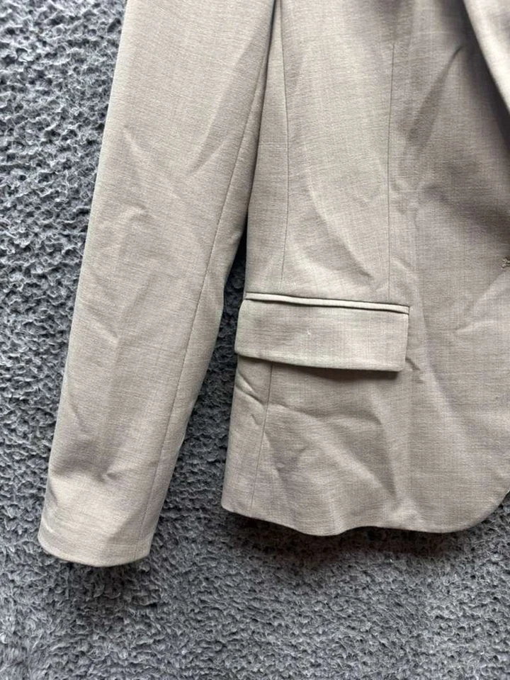 Chaqueta Blazer Theory Mezcla de Lana Un Pecho Un Botón Crema Mujer Talla 4 Foto 4 de 4