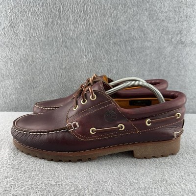 ティンバーランド 50009 3EYE LUG BOAT SHOE バーガンディ Timberland Handsewn 3 Eye Lug Mens Leather Boat Shoes 50009