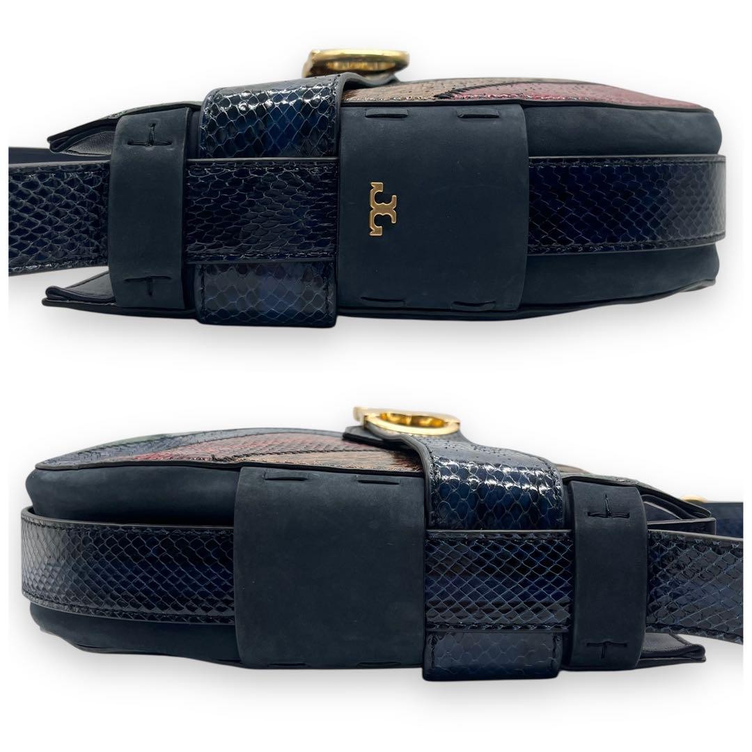 Tory Burch Python Multicolor Patchwork Shoulder B… - image 6