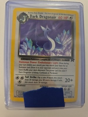 Vintage 1999 Team Rocket Dark Dragonair Pokémon Card
