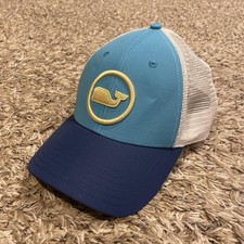 Vineyard Vines Whale Performance Trucker Hat Snap Back Blue Mesh Baseball Cap