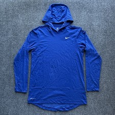 Nike Dri-FIT The Nike Tee Hoodie CJ1696-493 Mens Small Blue Training NWT