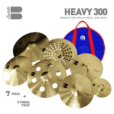 Beatello 300 Series 7pcs Cymbals Set 20'' 18'' 16'' 14'' 8'' With Blue Bag Alloy