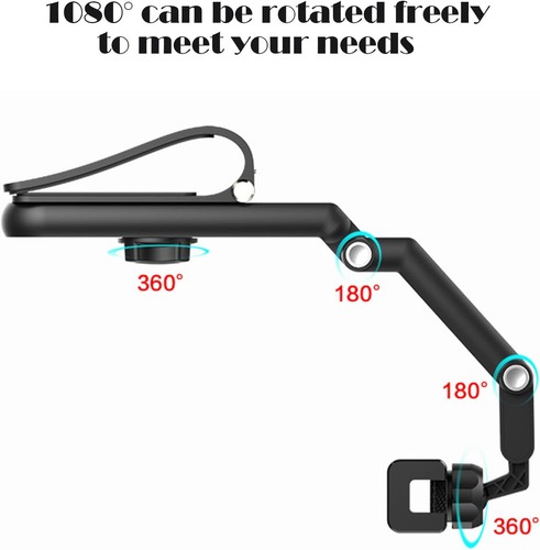 360° Car Phone Holder Rotatable And Retractable Rearview Mirror Mount Universal - Picture 3 of 12