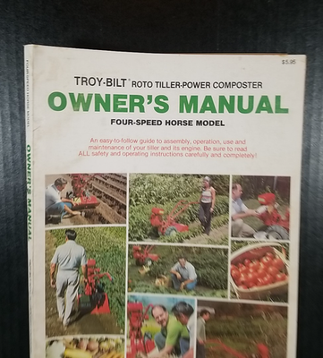 #ad Troy Bilt Roto Tiller Power Composter Owner#x27;s Manual 4HP Four Speed Horse Model $20.00