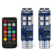 Lumières D'Ambiance À LED T10 RGB De 12 V Avec 6SMD Ampoules LED 5050