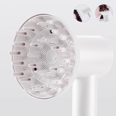 Compact Hair Dryer Diffuser Attachment for Home Salon Travel Use White Blow Drye