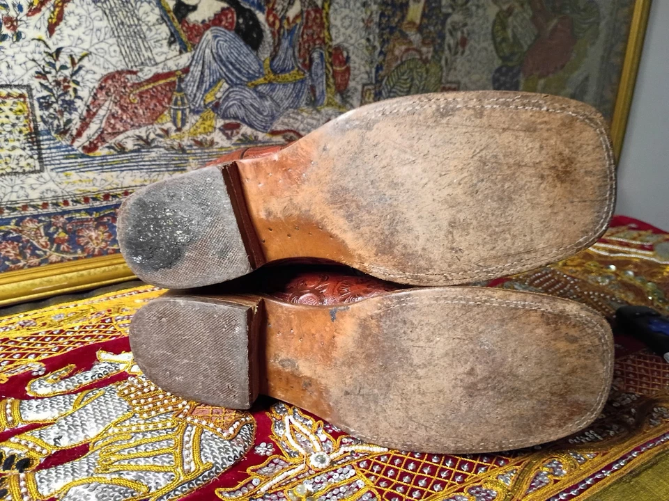 Botas vaqueras rojas para hombre talla 9 Foto 3 de 4