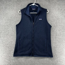 Patagonia Vest Better Sweater Full Zip Women Size Large Navy Blue Winter Outdoor