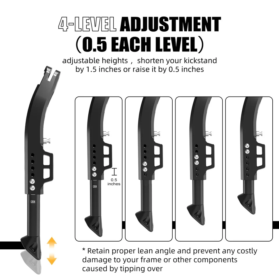 NICECNC Kickstand Side Stand Adjustable for KTM 690 SMC Gas Gas 700 ES/SM 22-24 - Image 3 of 4