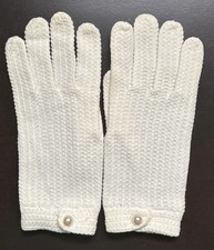 Vintage Knit Gloves Special Occasion White - Child Size - Made in Italy