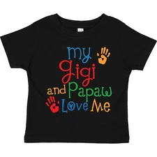 Inktastic Gigi And Papaw Love Me Grandchild Toddler T-Shirt From Grandbaby Boy