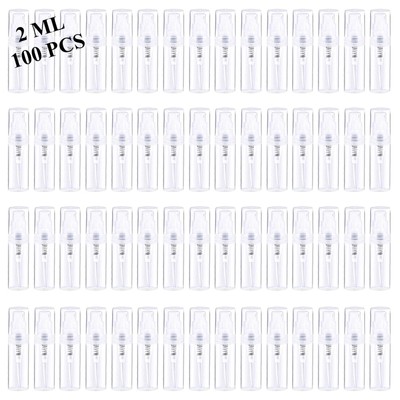 Mini Spray Bottle 100PCS 2ML Clear Plastic Empty Sample Containers Fine Mist ...