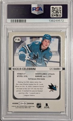 Buy 2024-25 O-Pee-Chee - Premier Macklin Celebrini #P-96 (RC