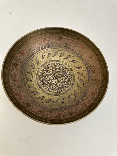Vtg Brass Pedestal Bowl Hand Engraved Etched Intricate Pattern India 6.5”x 3.25” - Picture 22 of 22