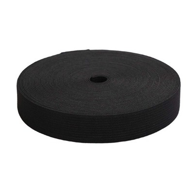 1 Inch by 20 Yard Black Heavy Stretch High Elasticity Elastic Spool Knit Elastic