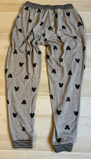 Disney mickey mouse gray  pull on jogger pants size S women's 28" ins