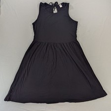 Old Navy Black Tie Back Sleeveless Swing Dress Medium Black