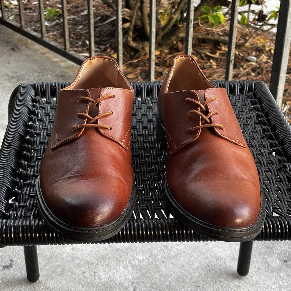 express brown dress shoes Polished Leather Dress Shoes