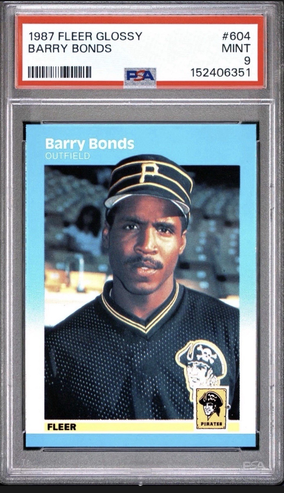 1987 Fleer - Barry Bonds #604 (RC) PSA 9 Pittsburgh Pirates