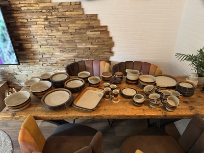 Röhrstrand Ess und Kaffeservice Annika 62 Teile, Schüsseln,Eierbecher etc.