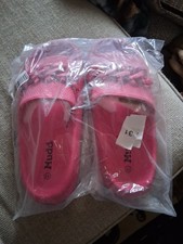 Women's Mudd Aloha Sandals Slides Pink Chain Accent sz 11