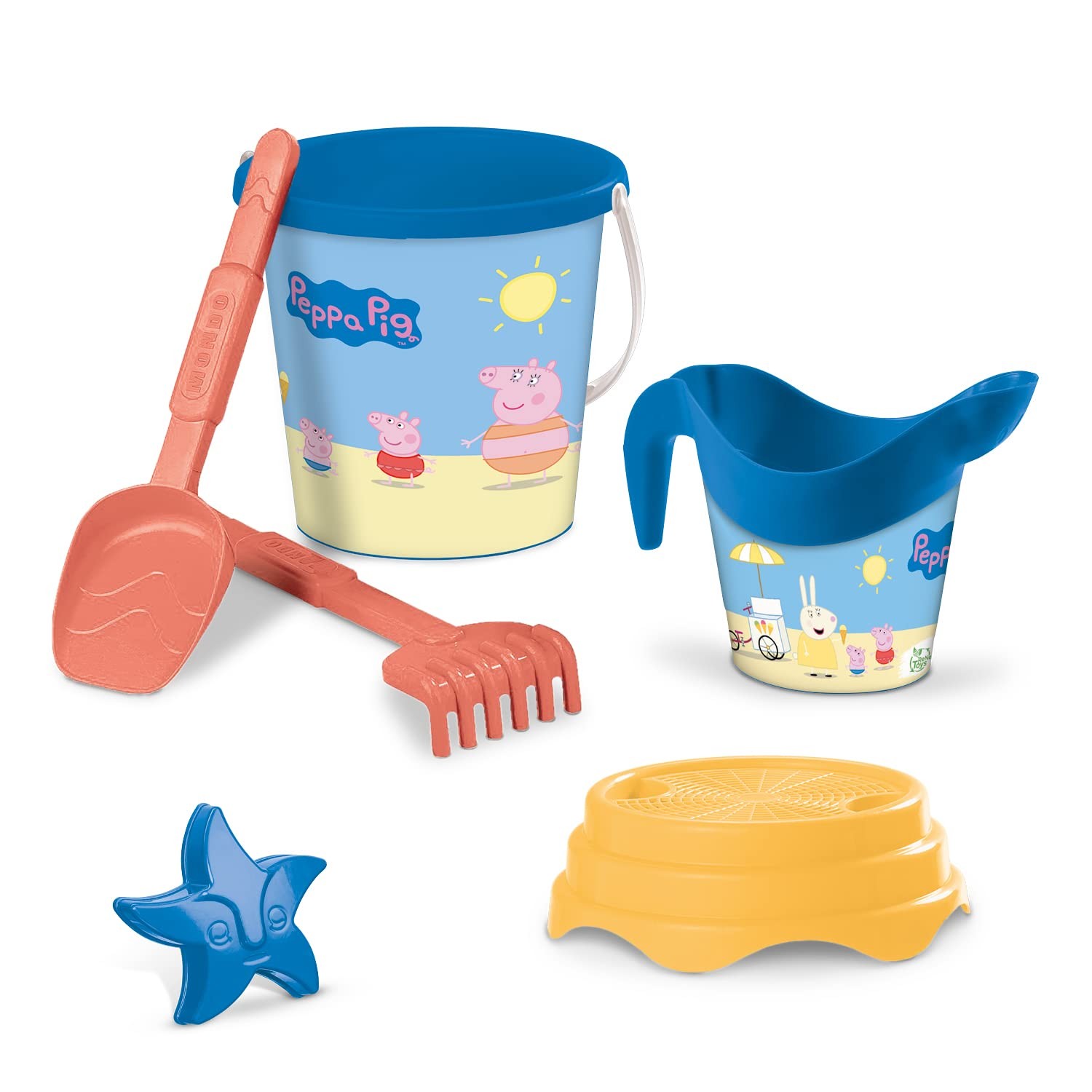 Mondo Toys - BUCKET SET WATER CAN PEPPA PIG - Sandeimer Set 17 cm mit Giesser 4990₽