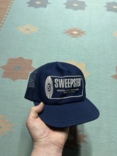 Vintage 80s trucker hat mesh cap Sweepster Dexter Michigan rotary made in USA