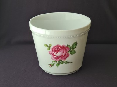 AK Kaiser Porzellan Blumentopf Übertopf Rosen Perlrand W. Germany Modell 993/1