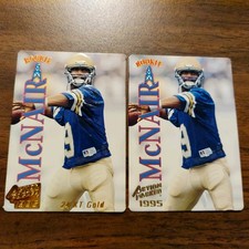 2 Steve McNair ALCORN 1995 Action Packed Rookie #36 & 24KT GOLD 18G NFL RC Cards