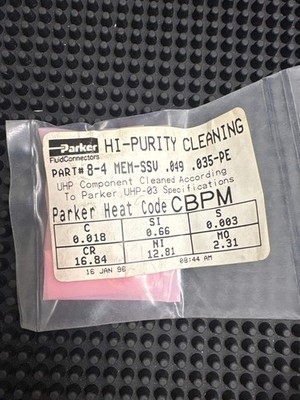 Parker 8-4 MEM-SSV .049 .035-PE, 1/2''X1/4'' Micro Weld Reducing 90°, 6LV-8MW-9-4P