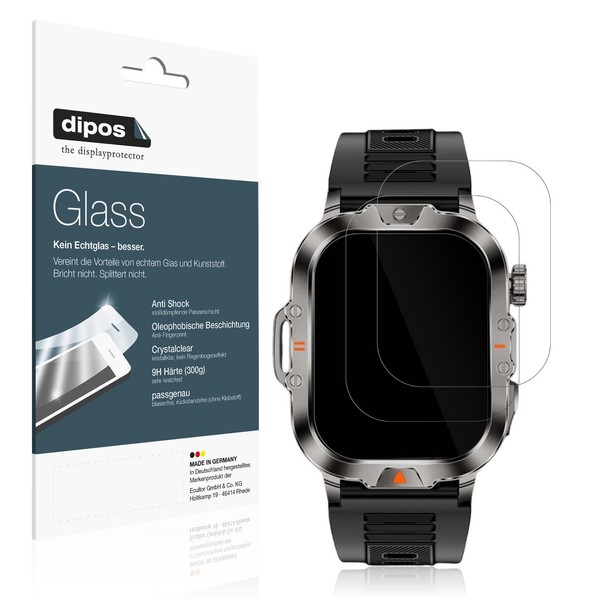 2X Schutzfolie FüR Vicbou 2.01 Zoll Smartwatch - Anti-Shock 9H Folie Dipos-image