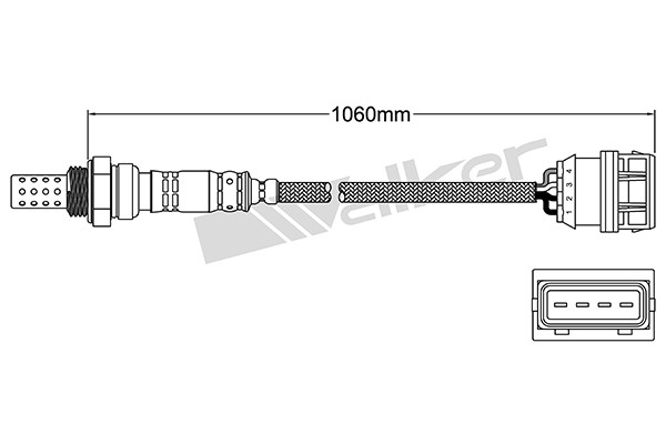 Vemo Lambdasonde 4K 1060Mm Vorne FüR Volvo V40 645 S40 644 V95-76-0009-image