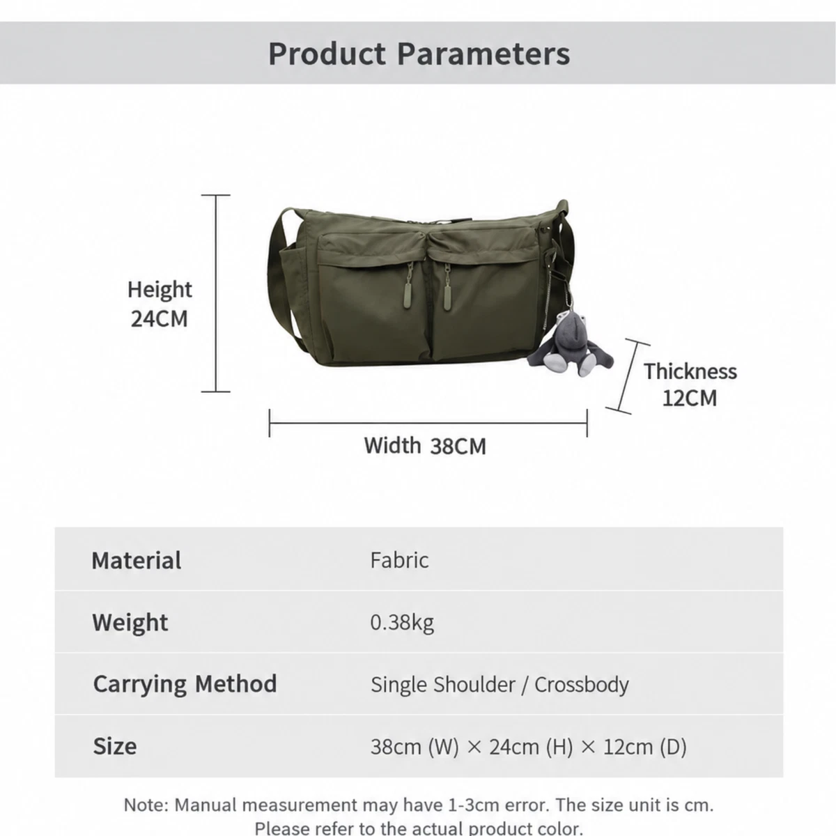 UNIQLO Casual Multi-pocket Messenger Bag Men Women Shoulder Bag Travel Sport Bag