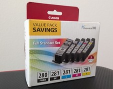 Canon 280/281 Value Pack Full Standard Set Color Ink Cartridges NEW Sealed