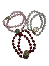 12 Pulsera Guadalupe Recuerdos De BAUTIZO COMUNIÓN BAUTIZO CUENTAS Cristal