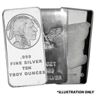 10 oz Silver Bar - .999 Fine Silver - Secondary Market - Random Brand Varies
