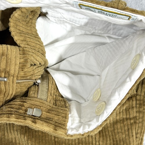 J Peterman Corduroy Pants Mens 32 Wide Wale Pleated Cuffed Portugal Velluto - Picture 12 of 17
