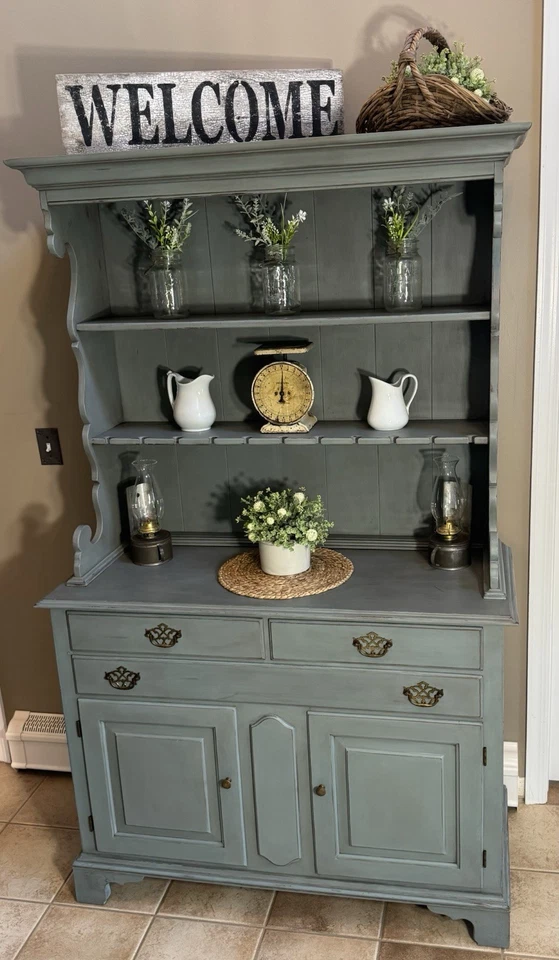 Casa de campo primitiva azul 2 piezas - con tres cajones y dos puertas Foto 4 de 4