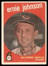 1959  Topps #279  ERNIE JOHNSON  Baltimore Orioles  VG (Faint Wrinkles)