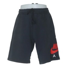 Nike, Freizeitshorts, Größe: XL, Schwarz/Rot, Baumwolle/Polyester, Fleece #xSU